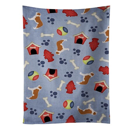 Carolines Treasures Saint Bernard Dog House Collection Kitchen Towel BB3976KTWL